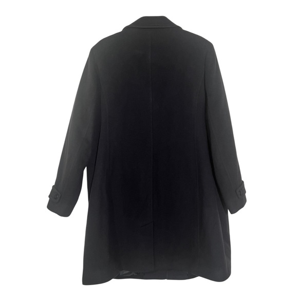 L.L. Bean Classic Lambswool Polo Coat Bellandi Dark Purple Size 1X Made in Italy - Picture 2 of 12